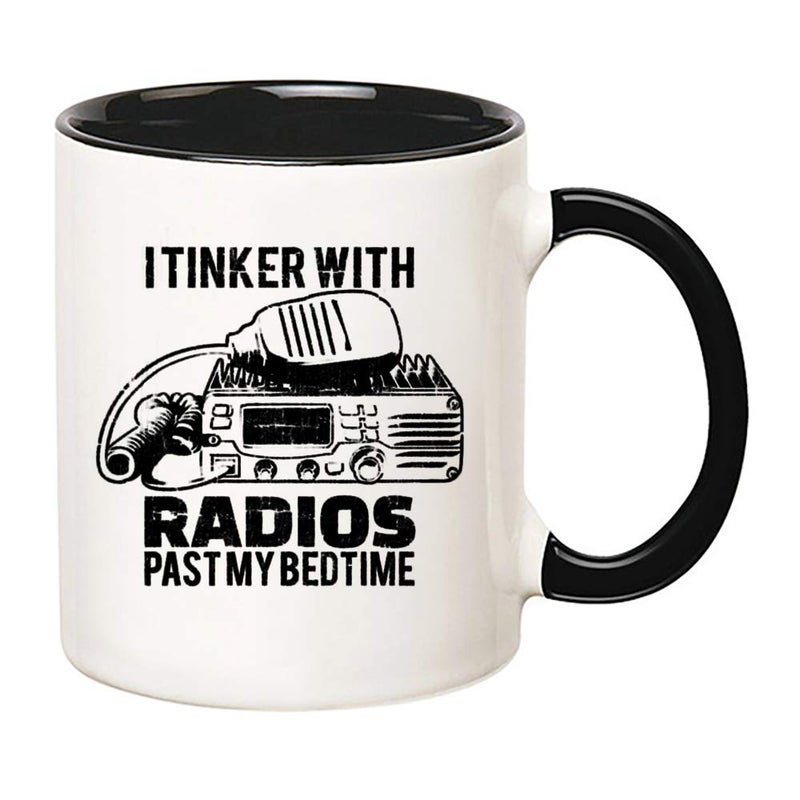Saviola Amateur Radio Operator Mug - I Tinker With Radios Ham Coffee Cup, 11oz Novelty - Image 2